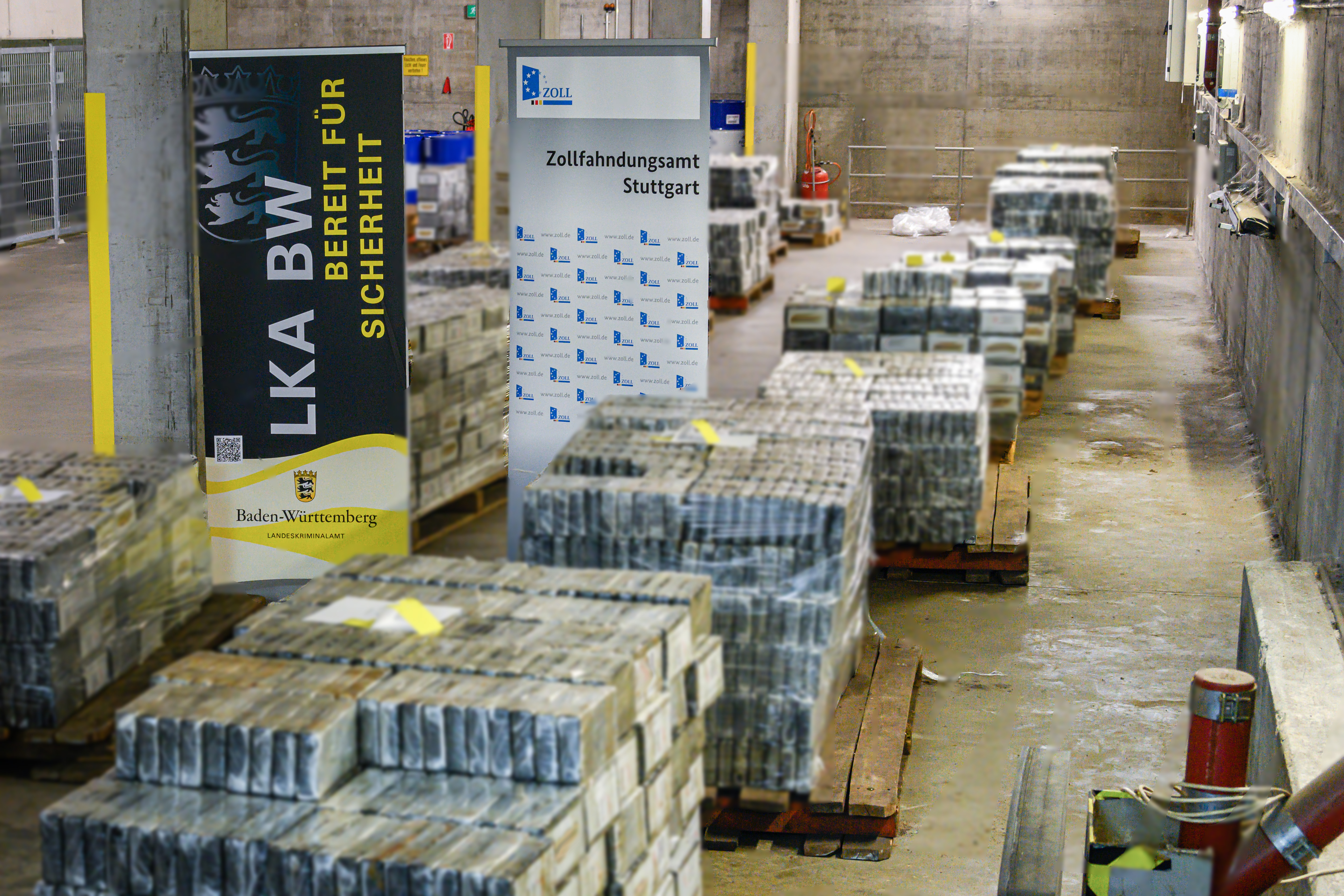 Photo of a cocaine seizure at the Port of Hamburg