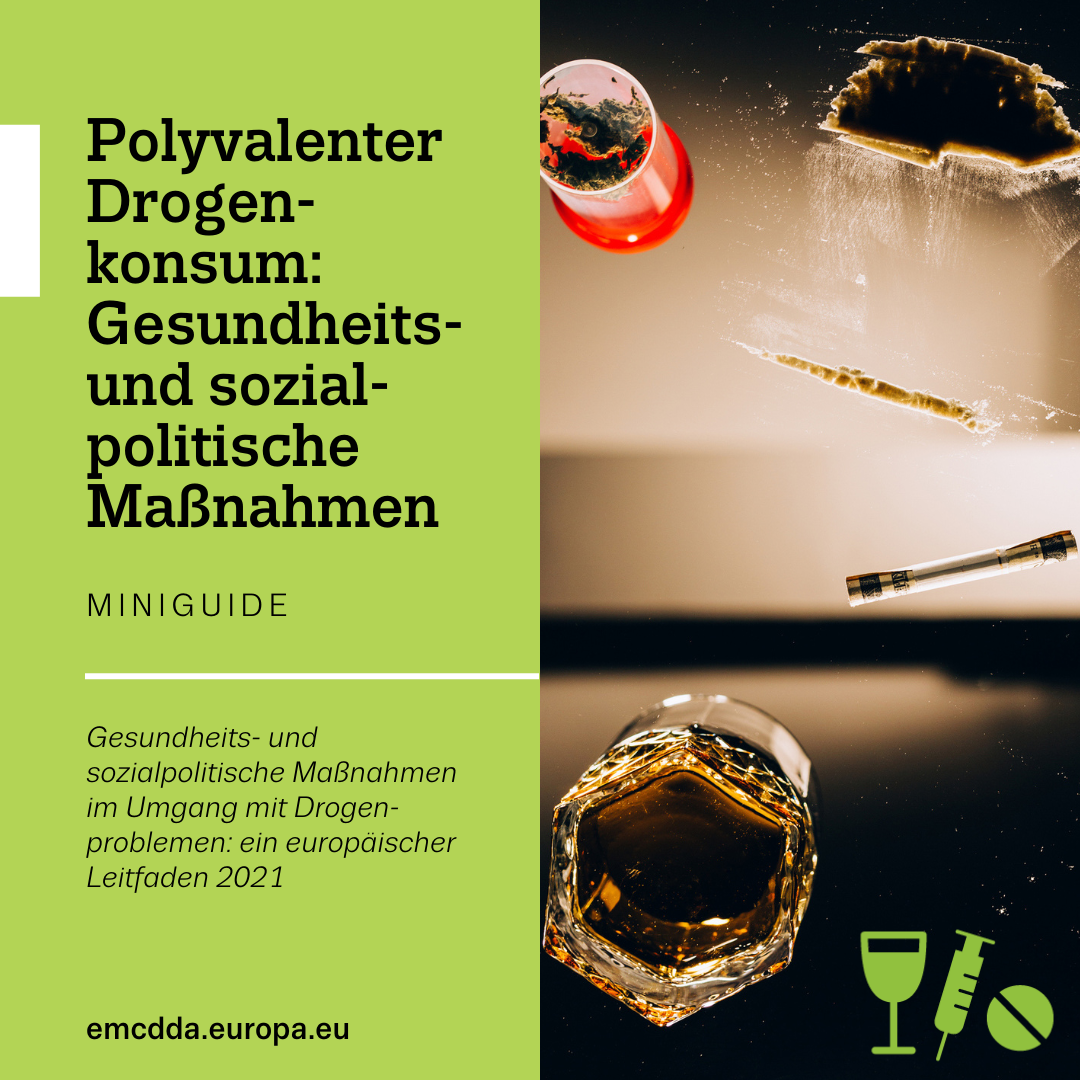 Titelseite des Minileitfadens Polyvalenter Drogenkonsum: Gesundheits- und sozialpolitische Maßnahmen