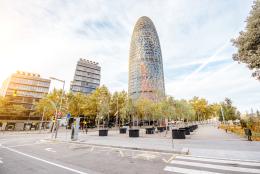 View of Barcelona city.